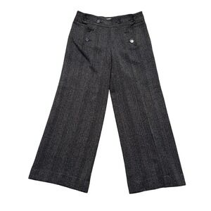 Max Studio Women's Wide Leg Striped Stretch Career Casual Pants Size 2 - 30 x 28